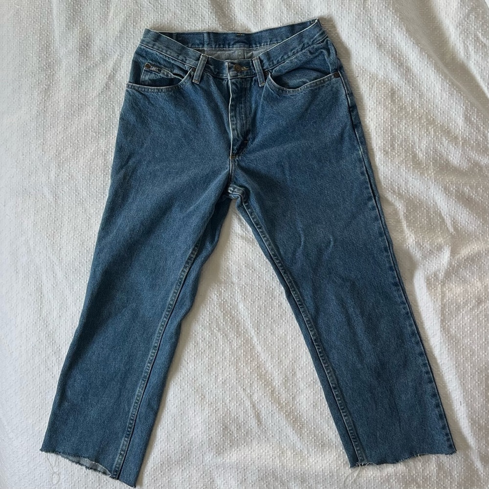 LEE Vintage High-Rise 5-Pocket Cropped Denim Jeans Size 32